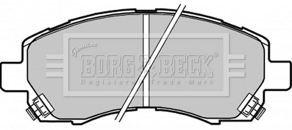 BORG & BECK stabdžių trinkelių rinkinys, diskinis stabdys BBP1609